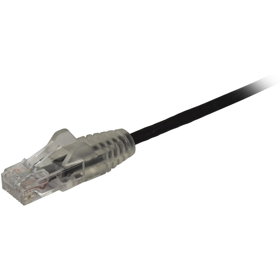 StarTech.com 1 ft CAT6 Cable - Slim CAT6 Patch Cord - Black- Snagless RJ45 Connectors - Gigabit Ethernet Cable - 28 AWG - LSZH (N6PAT1BKS) N6PAT1BKS