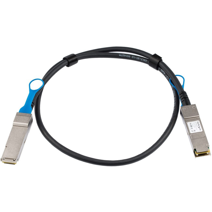 StarTech.com Câble à connexion directe MSA non codé compatible 1 m 40G QSFP+ vers QSFP+ - 40 GbE QSFP+ DAC en cuivre 40 Gbit/s Twinax passif faible consommation QSFP40GPC1M