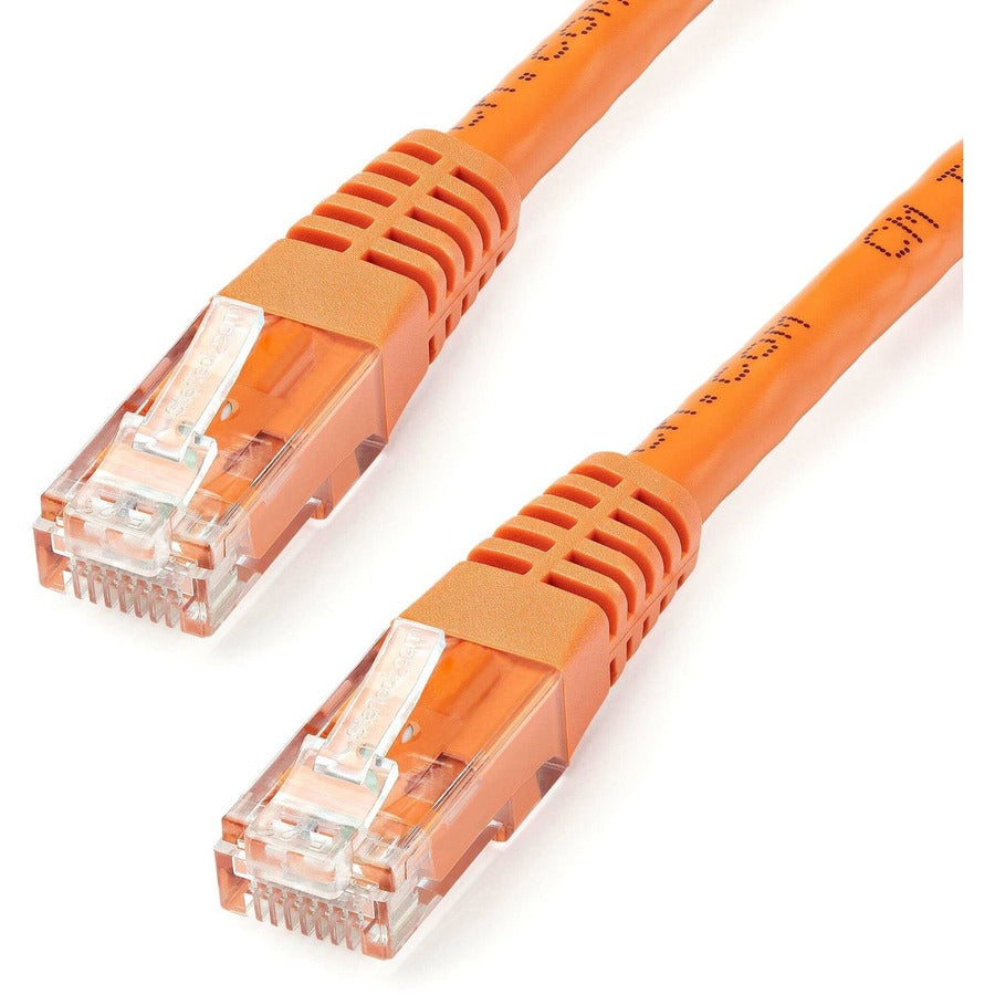 StarTech.com Câble Ethernet CAT6 de 4,5 m – Gigabit moulé orange – 100 W PoE UTP 650 MHz – Cordon de brassage catégorie 6 Câblage certifié UL/TIA C6PATCH15OR