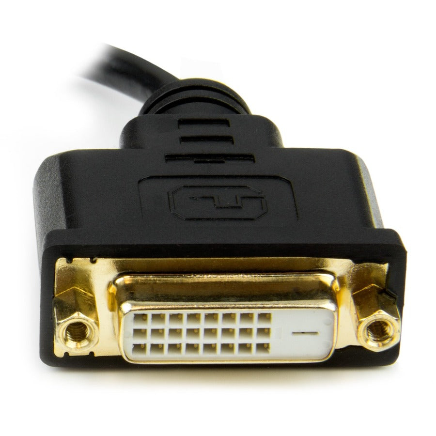 StarTech.com 8 in (20cm) Mini HDMI to DVI Cable, DVI-D to HDMI Cable (1920x1200p), HDMI Mini Male to DVI-D Female Display Cable Adapter HDCDVIMF8IN
