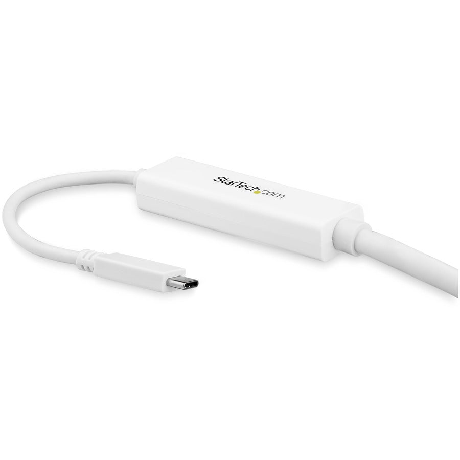 StarTech.com Câble USB C vers DisplayPort 1.2 de 9,8 pieds/3 m 4K 60 Hz - Câble de moniteur adaptateur vidéo USB Type-C vers DP HBR2 - Compatible TB3 - Blanc CDP2DPMM3MW