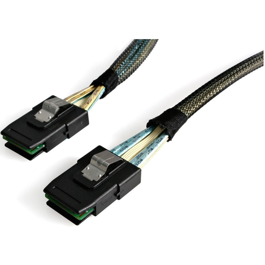 StarTech.com StarTech.com 50cm Internal Mini-SAS Cable SFF-8087 To SFF-8087 & Sideband - Serial Attached SCSI (SAS) internal cable - with Sidebands - 4-Lane - 36 pin 4i Mini MultiLane - 36 pin 4i Mini MultiLane - 50 cm SAS878750