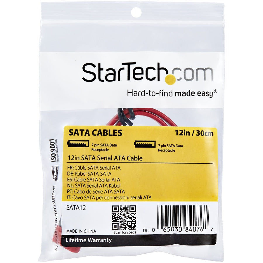 StarTech.com 12in SATA Serial ATA Cable SATA12