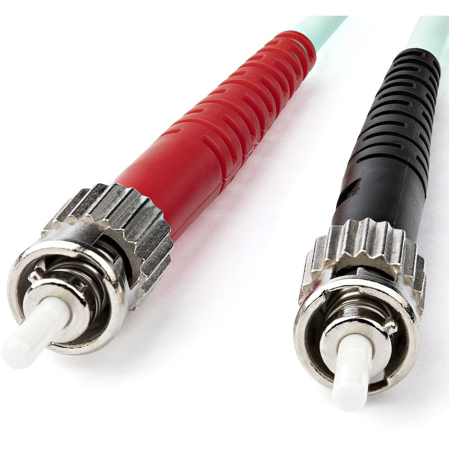 StarTech.com 1m Fiber Optic Cable - 10 Gb Aqua - Multimode Duplex 50/125 - LSZH - ST/ST - OM3 - ST to ST Fiber Patch Cable A50FBSTST1