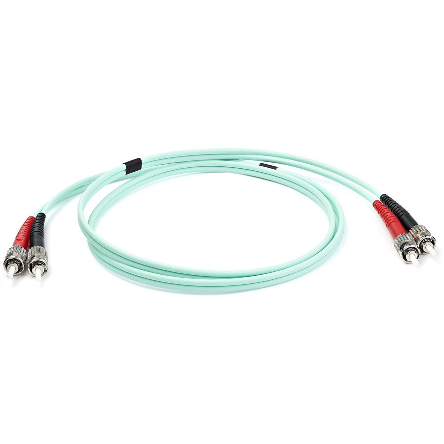 StarTech.com 1m Fiber Optic Cable - 10 Gb Aqua - Multimode Duplex 50/125 - LSZH - ST/ST - OM3 - ST to ST Fiber Patch Cable A50FBSTST1