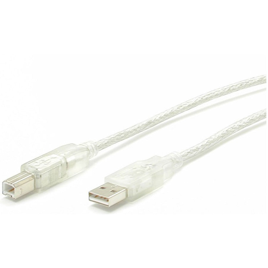 StarTech.com StarTech.com Transparent USB 2.0 cable - 4 pin USB Type A (M) - 4 pin USB Type B (M) - 10 ft USBFAB10T