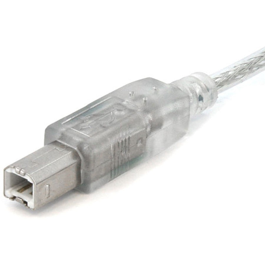 StarTech.com StarTech.com Transparent USB 2.0 cable - 4 pin USB Type A (M) - 4 pin USB Type B (M) - 10 ft USBFAB10T