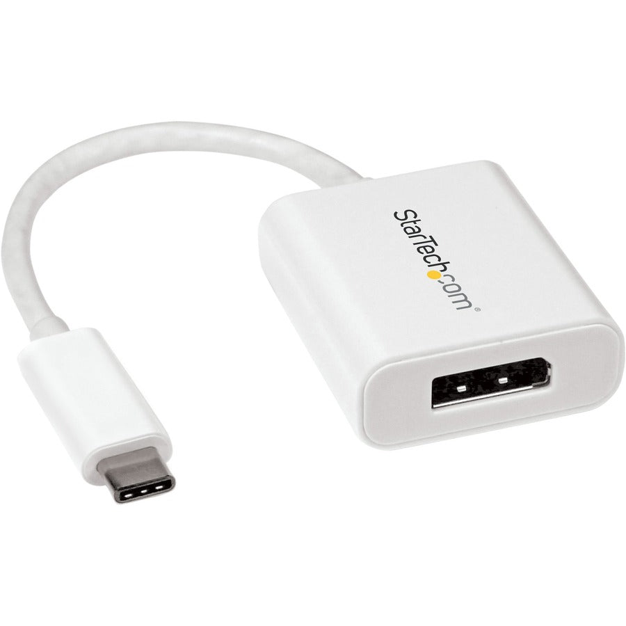 StarTech.com USB C to DisplayPort Adapter - USB Type-C to DP Adapter for USB-C devices such as your 2018 iPad Pro - 4K 60Hz - White CDP2DPW