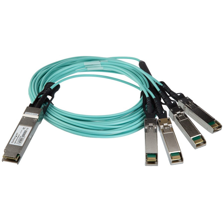 StarTech.com Câble de dérivation AOC pour Cisco QSFP-4X10G-AOC3M - 3 m 40G 1x QSFP+ vers 4x SFP+ Câble AOC 40GbE QSFP+ Fibre optique active 9,84 pieds QSFP4X10GAO3