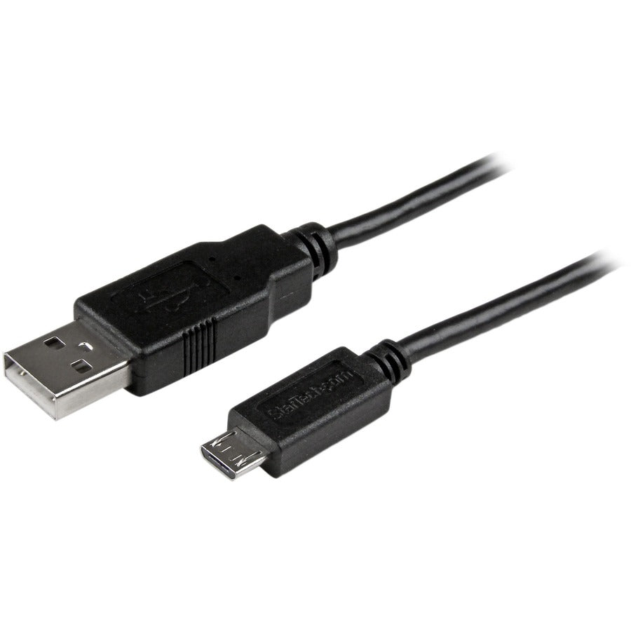 StarTech.com 1 ft Mobile Charge Sync USB to Slim Micro USB Cable for Smartphones and Tablets - A to Micro B M/M USBAUB1BK
