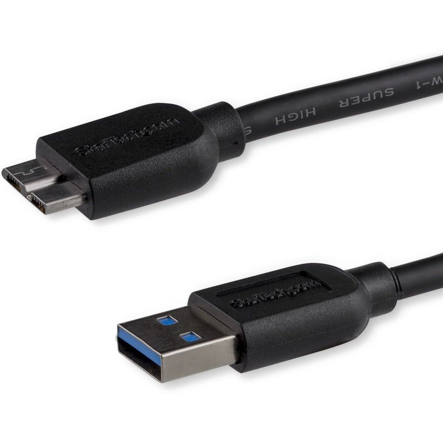 StarTech.com 0.5m (20in) Slim SuperSpeed USB 3.0 A to Micro B Cable - M/M USB3AUB50CMS
