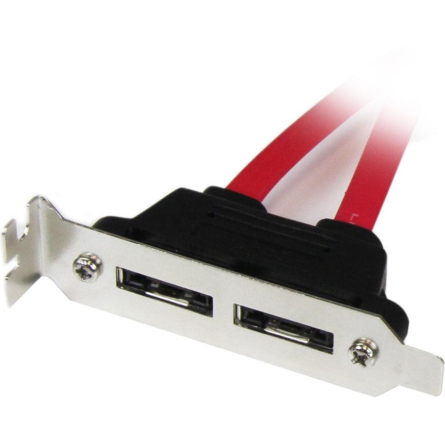 StarTech.com 2 Port Low Profile SATA to eSATA Plate Adapter ESATAPLT2LP