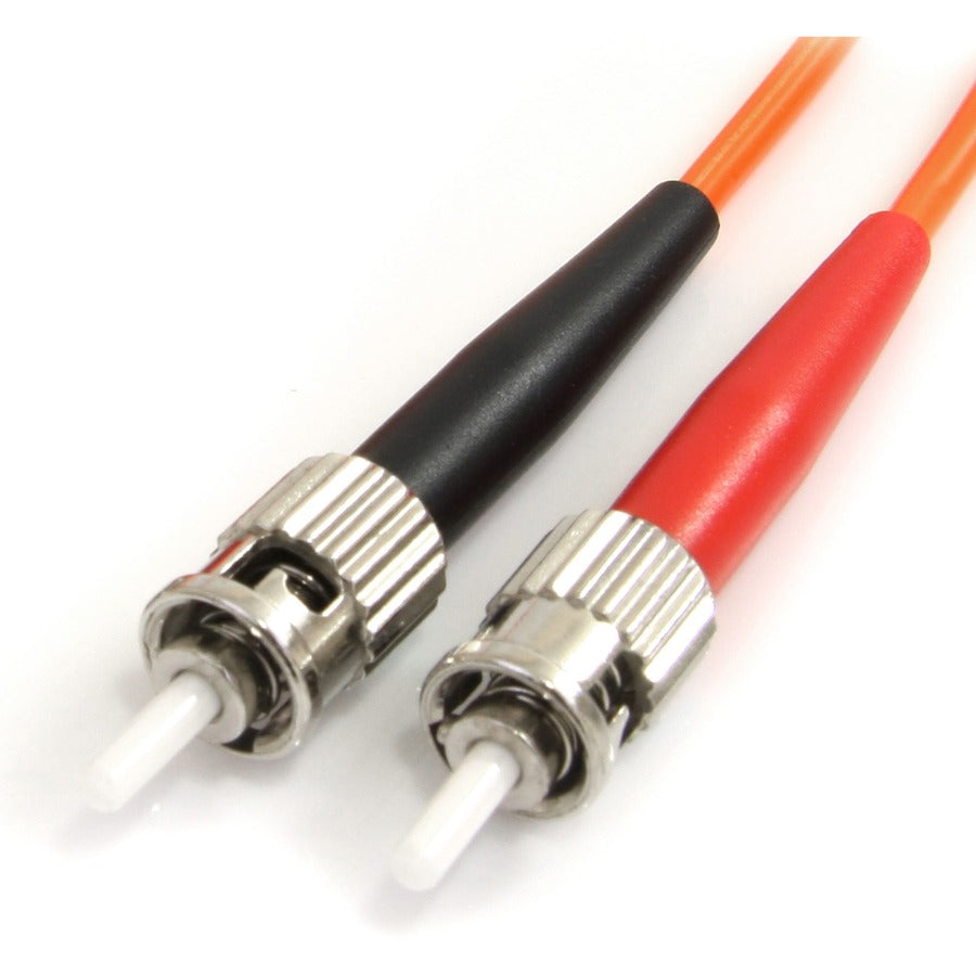 StarTech.com 1m Fiber Optic Cable - Multimode Duplex 62.5/125 - LSZH - ST/ST - OM1 - ST to ST Fiber Patch Cable FIBSTST1