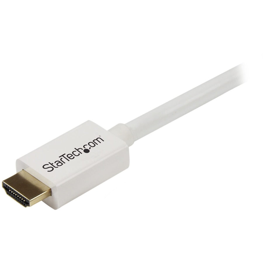 StarTech.com 2m (6 ft) White CL3 In-wall High Speed HDMI Cable - Ultra HD 4k x 2k HDMI Cable - HDMI to HDMI M/M HD3MM2MW