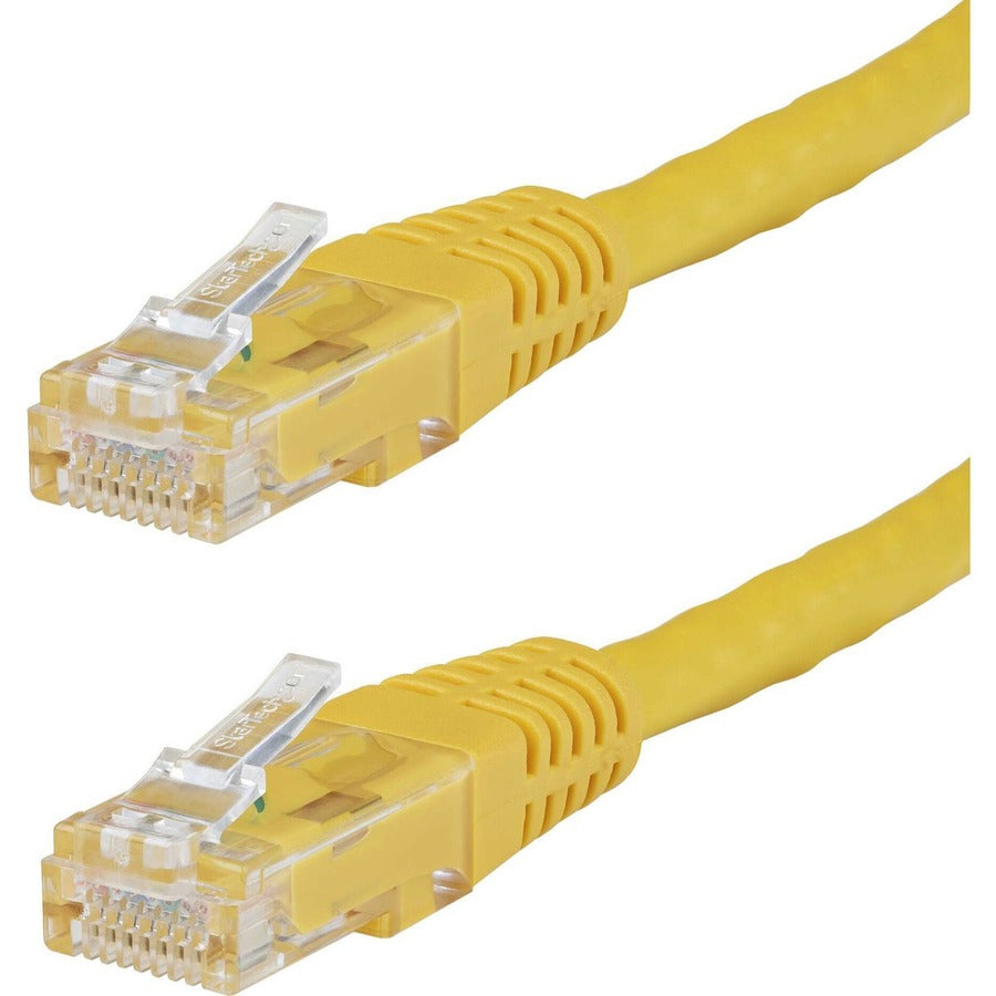 StarTech.com 8ft CAT6 Ethernet Cable - Yellow Molded Gigabit - 100W PoE UTP 650MHz - Category 6 Patch Cord UL Certified Wiring/TIA C6PATCH8YL