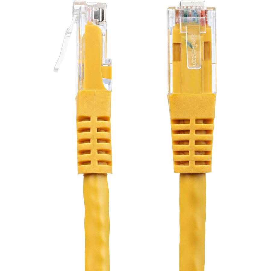 StarTech.com 8ft CAT6 Ethernet Cable - Yellow Molded Gigabit - 100W PoE UTP 650MHz - Category 6 Patch Cord UL Certified Wiring/TIA C6PATCH8YL