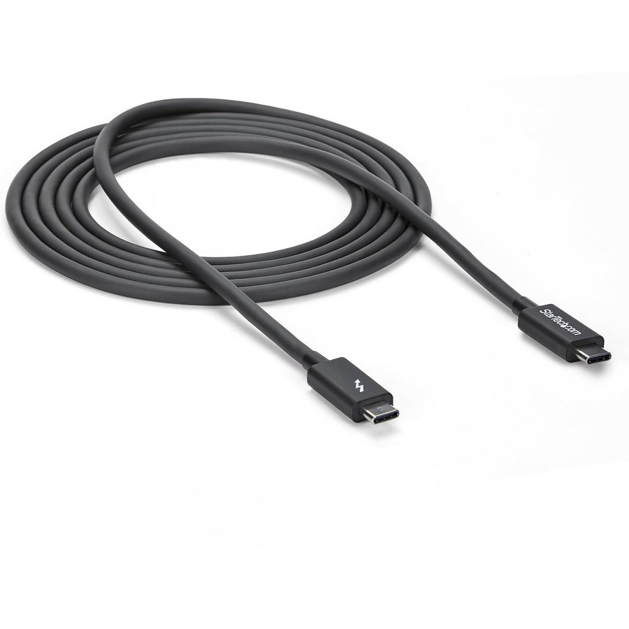 StarTech.com Thunderbolt 3 Cable - 6 ft / 2m - 4K 60Hz - 20Gbps - USB C to USB C Cable - Thunderbolt 3 USB Type C Charger Cable TBLT3MM2M