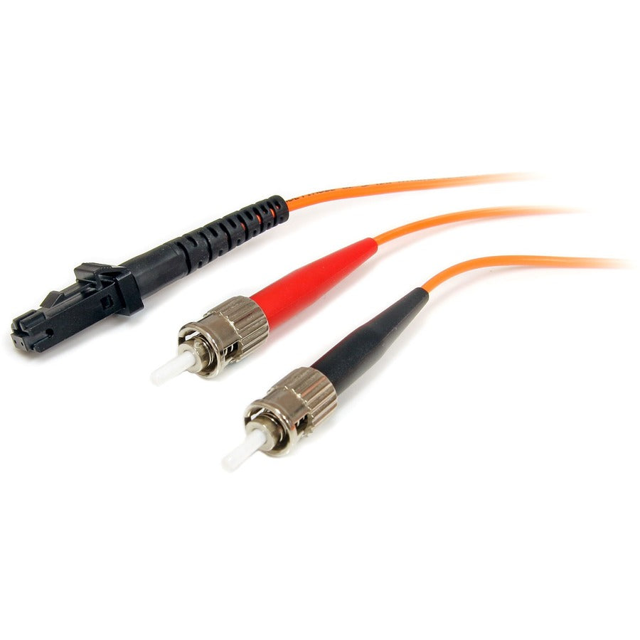 StarTech.com Câble fibre optique 1 m - Duplex multimode 62,5/125 - LSZH - MTRJ/ST - OM1 - Câble de brassage fibre MTRJ vers ST FIBMTST1