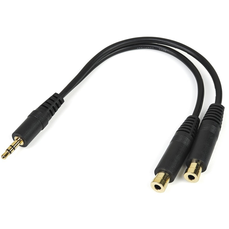 StarTech.com StarTech.com Stereo Splitter Cable - Phono Stereo 3.5mm (M) - Phono 2x Stereo (F) - 6in MUY1MFF