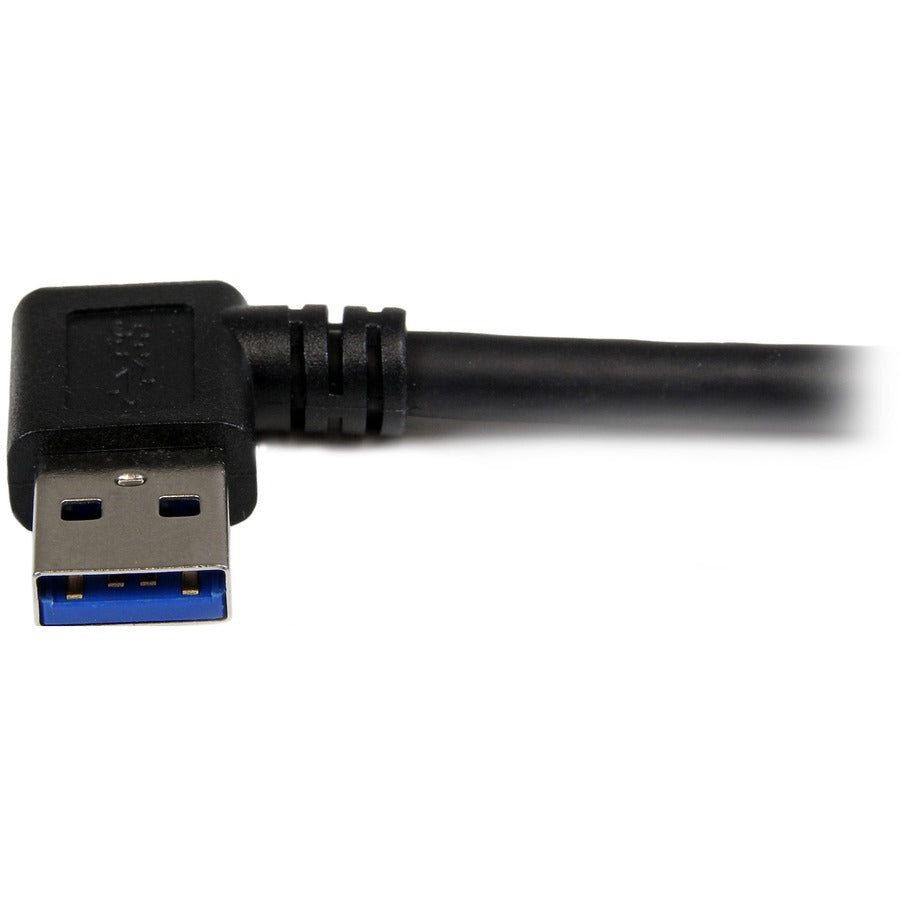 StarTech.com 1m Black SuperSpeed USB 3.0 Cable - Right Angle A to B - M/M USB3SAB1MRA