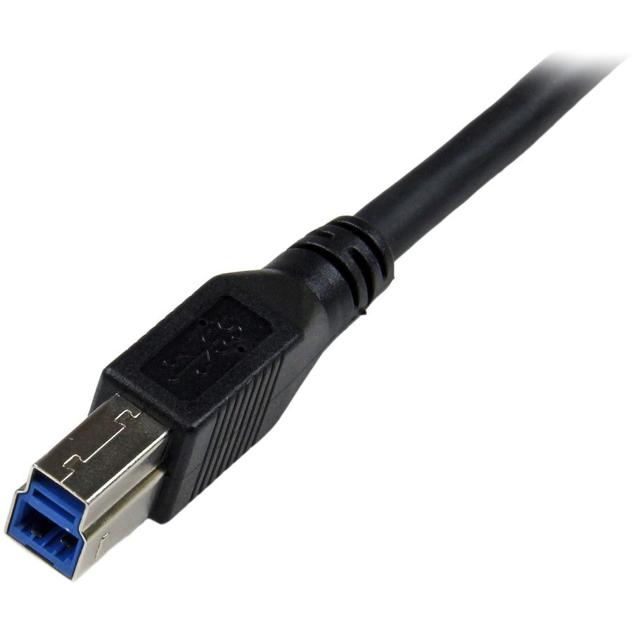 StarTech.com 1m Black SuperSpeed USB 3.0 Cable - Right Angle A to B - M/M USB3SAB1MRA