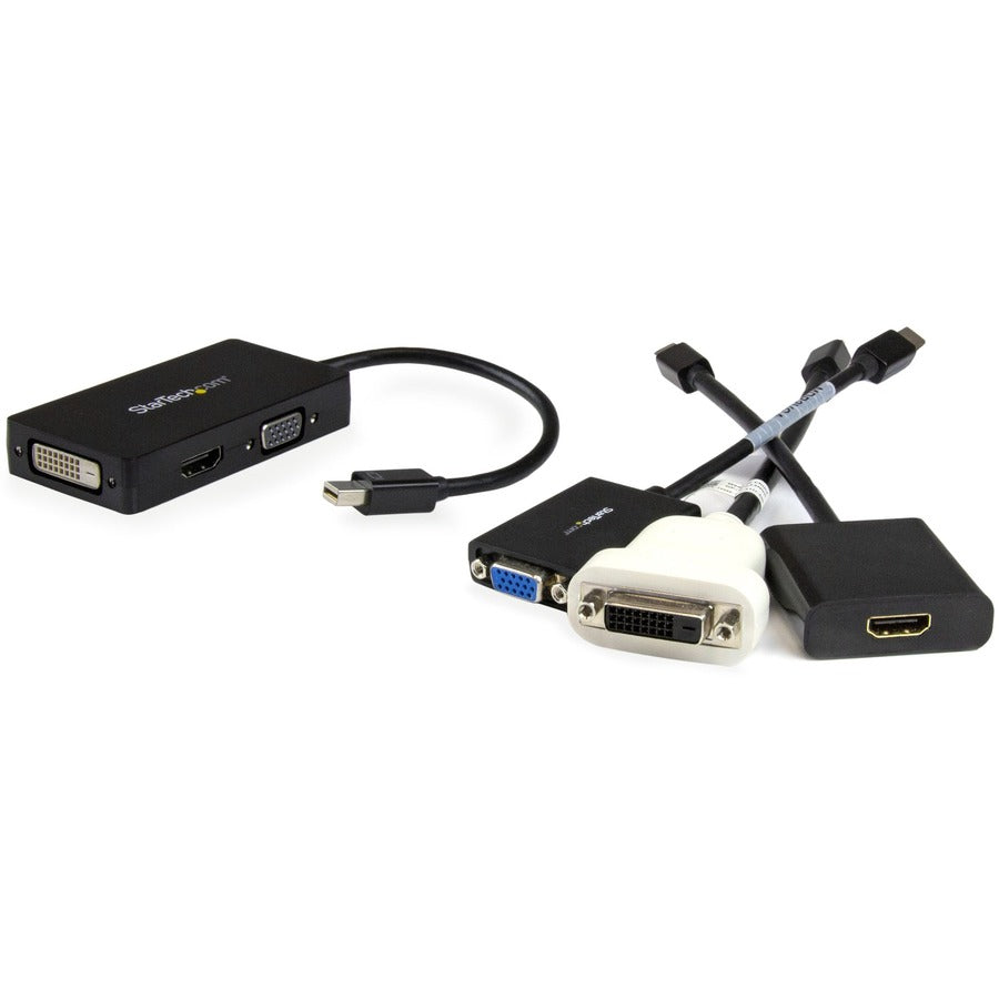 StarTech.com Mini DisplayPort Adapter - 3-in-1 - 1080p - Monitor Adapter - Mini DP to HDMI / VGA / DVI Adapter Hub MDP2VGDVHD