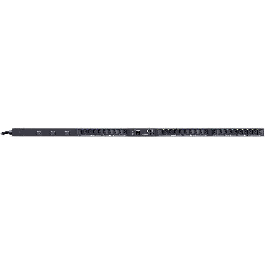 CyberPower PDU83106 3 Phase 200 - 240 VAC 30A Switched Metered-by-Outlet PDU PDU83106