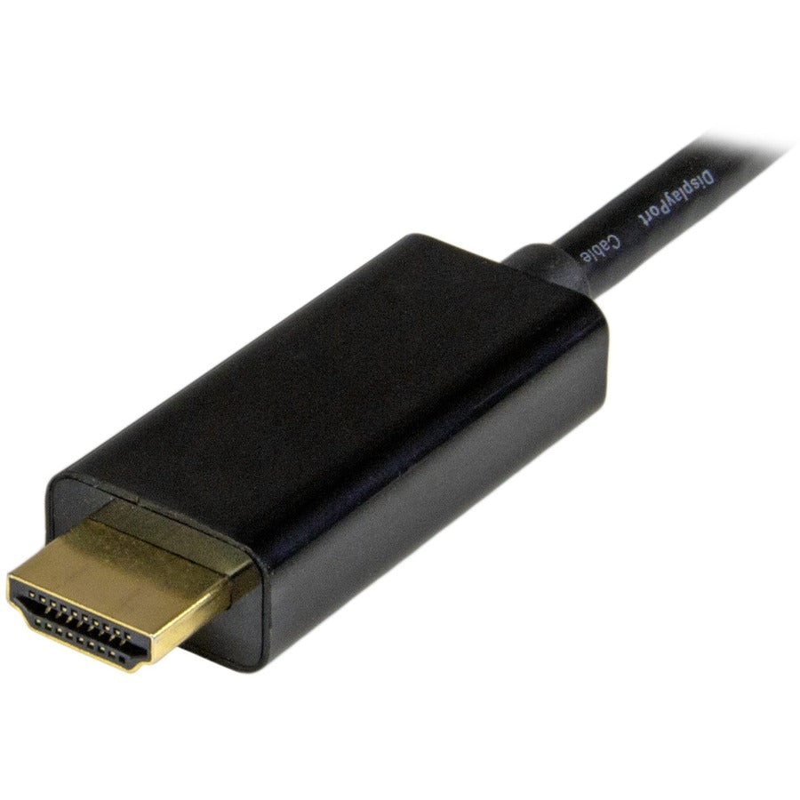 StarTech.com Mini DisplayPort to HDMI Adapter Cable - mDP to HDMI Adapter with Built-in Cable - Black - 5 m (15 ft.) - Ultra HD 4K 30Hz MDP2HDMM5MB