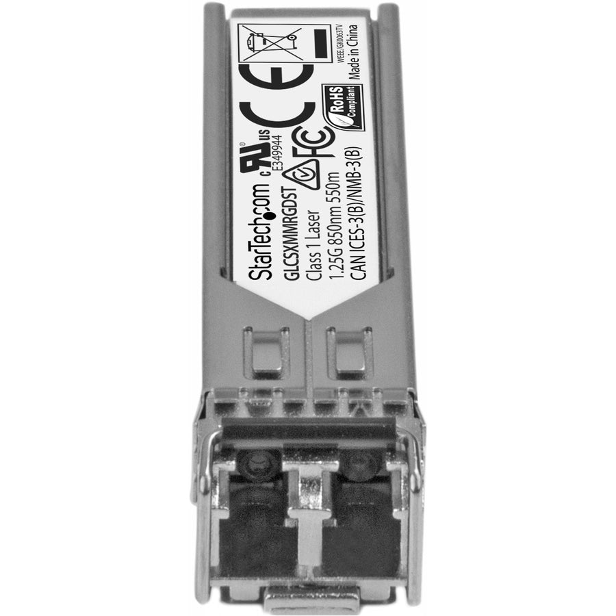 StarTech.com Cisco GLC-SX-MM-RGD Compatible SFP Module - 1000BASE-SX - 1GE Gigabit Ethernet SFP 1GbE Multimode Fiber MMF Optic Transceiver GLCSXMMRGDST