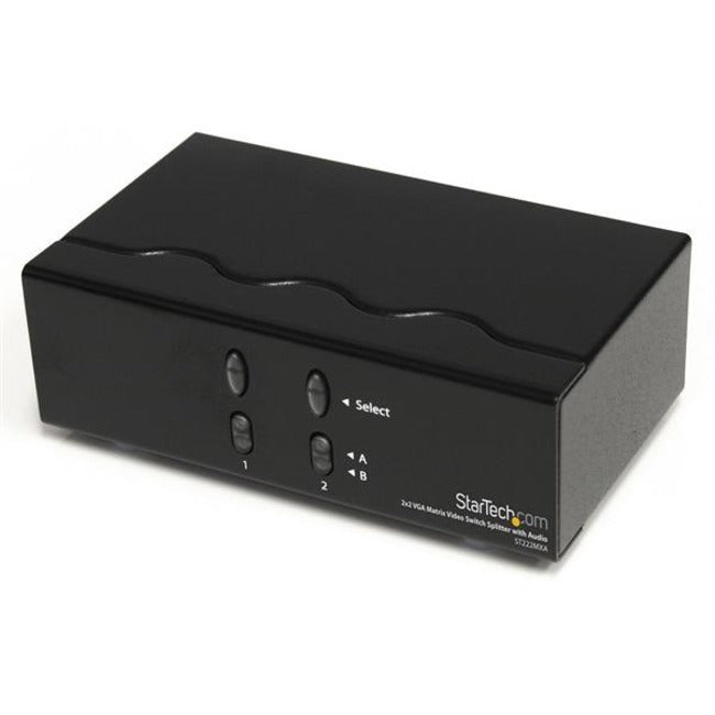 StarTech.com Répartiteur de commutateur vidéo matriciel VGA 2x2 avec audio ST222MXA