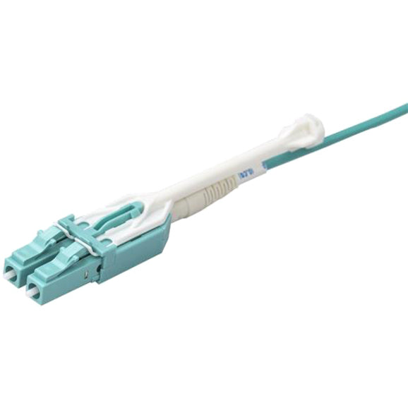 StarTech.com Câble de dérivation MPO / MTP vers LC de 10 m - Câble à fibre optique classé plénum - OM3 multimode, 40 Go - Languette push/pull - Câble de brassage fibre Aqua MPO8LCPL10M