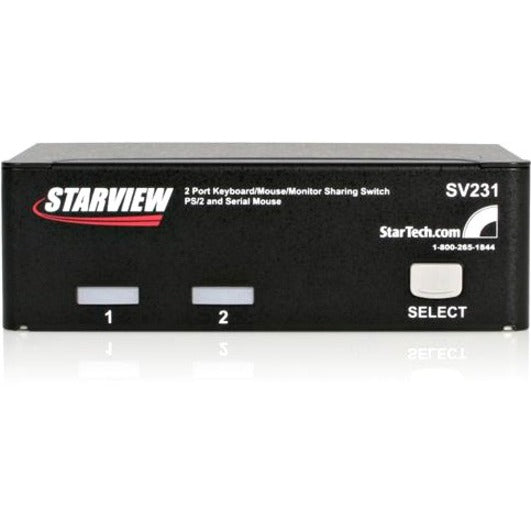 StarTech.com Switch KVM professionnel PS/2 2 ports - PS/2 - 2 ports - 1 utilisateur local - 1U SV-231