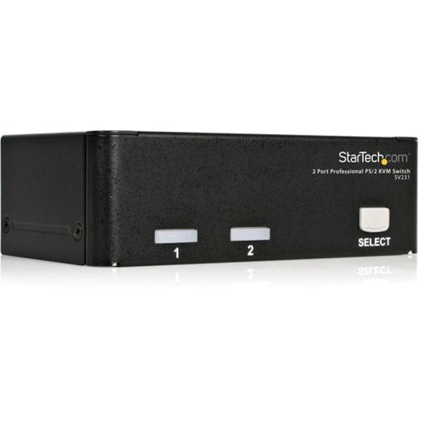 StarTech.com Switch KVM professionnel PS/2 2 ports - PS/2 - 2 ports - 1 utilisateur local - 1U SV-231