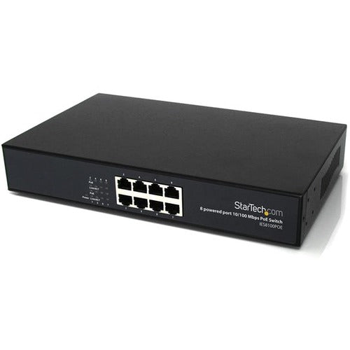 StarTech.com Switch industriel Power over Ethernet 8 ports 10/100 PSE - Tous les 8 ports PoE IES8100POE