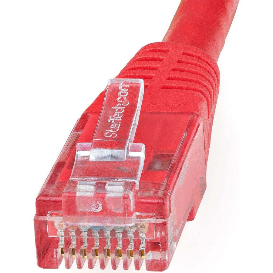 StarTech.com Câble Ethernet CAT6 de 0,6 m – Gigabit moulé rouge – 100 W PoE UTP 650 MHz – Cordon de brassage catégorie 6 Câblage certifié UL/TIA C6PATCH2RD