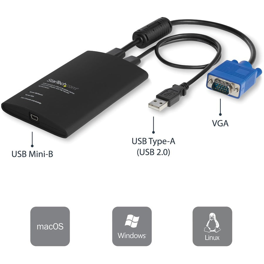 StarTech.com USB Crash Cart Adapter with File Transfer & Video Capture at 1920 x1200 60Hz NOTECONS02