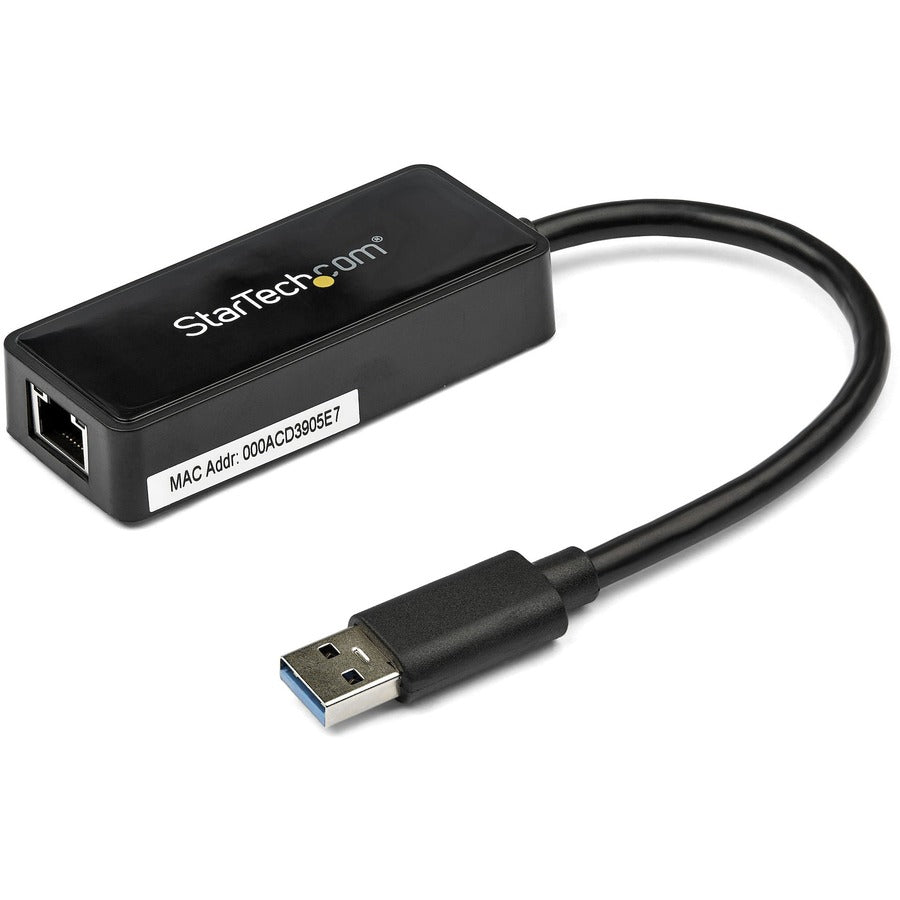 StarTech.com USB 3.0 to Gigabit Ethernet Adapter NIC w/ USB Port - Black USB31000SPTB