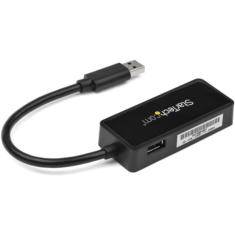 StarTech.com USB 3.0 to Gigabit Ethernet Adapter NIC w/ USB Port - Black USB31000SPTB