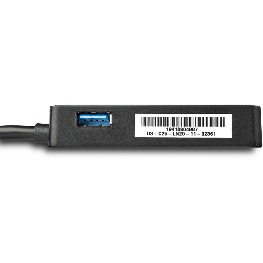 StarTech.com USB 3.0 to Gigabit Ethernet Adapter NIC w/ USB Port - Black USB31000SPTB