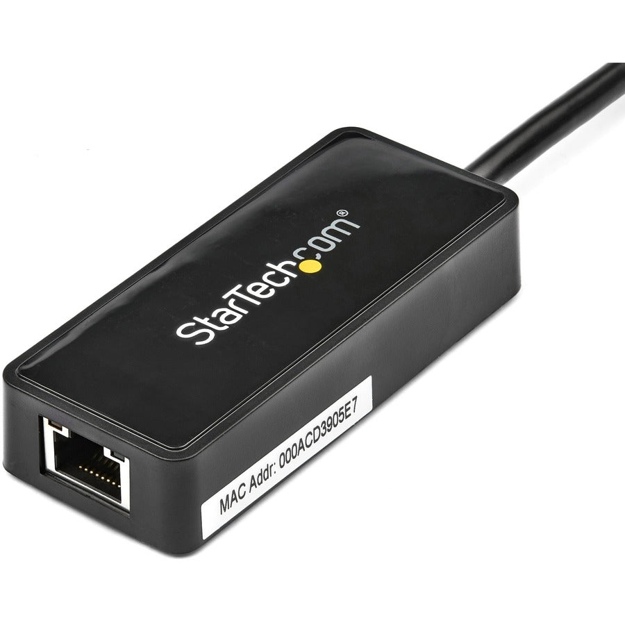 StarTech.com USB 3.0 to Gigabit Ethernet Adapter NIC w/ USB Port - Black USB31000SPTB