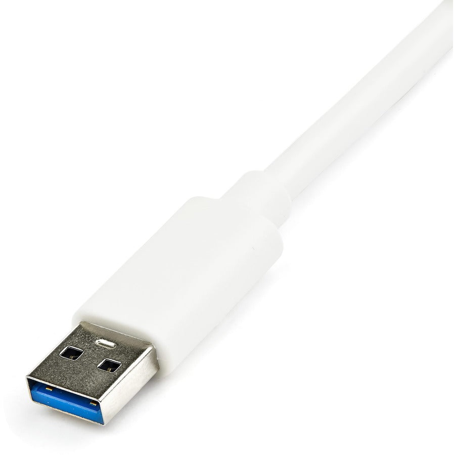 StarTech.com USB 3.0 to Gigabit Ethernet Adapter NIC w/ USB Port - White USB31000SPTW