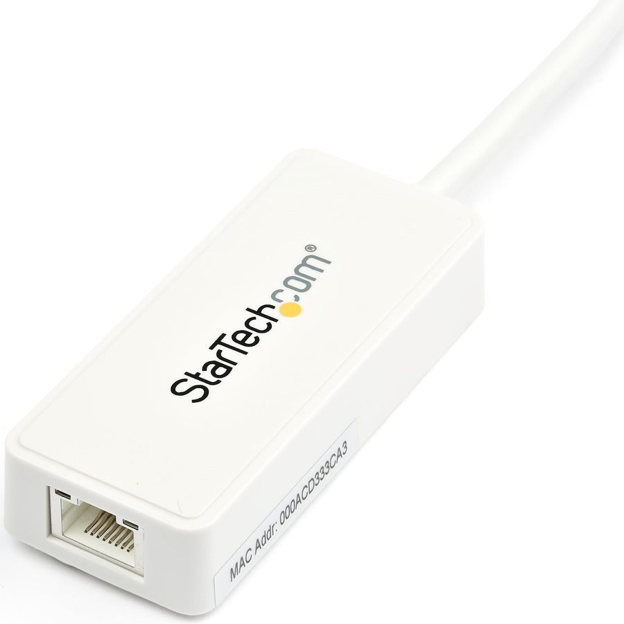 StarTech.com USB 3.0 to Gigabit Ethernet Adapter NIC w/ USB Port - White USB31000SPTW