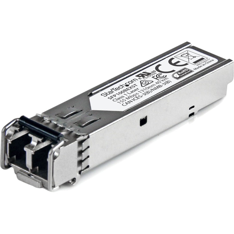 StarTech.com Module SFP non codé MSA - 100BASE-EX - Module émetteur-récepteur optique fibre monomode (SMF) 100 Mo Ethernet SFP 100 MbE - 40 km DDM SFP100BEXST