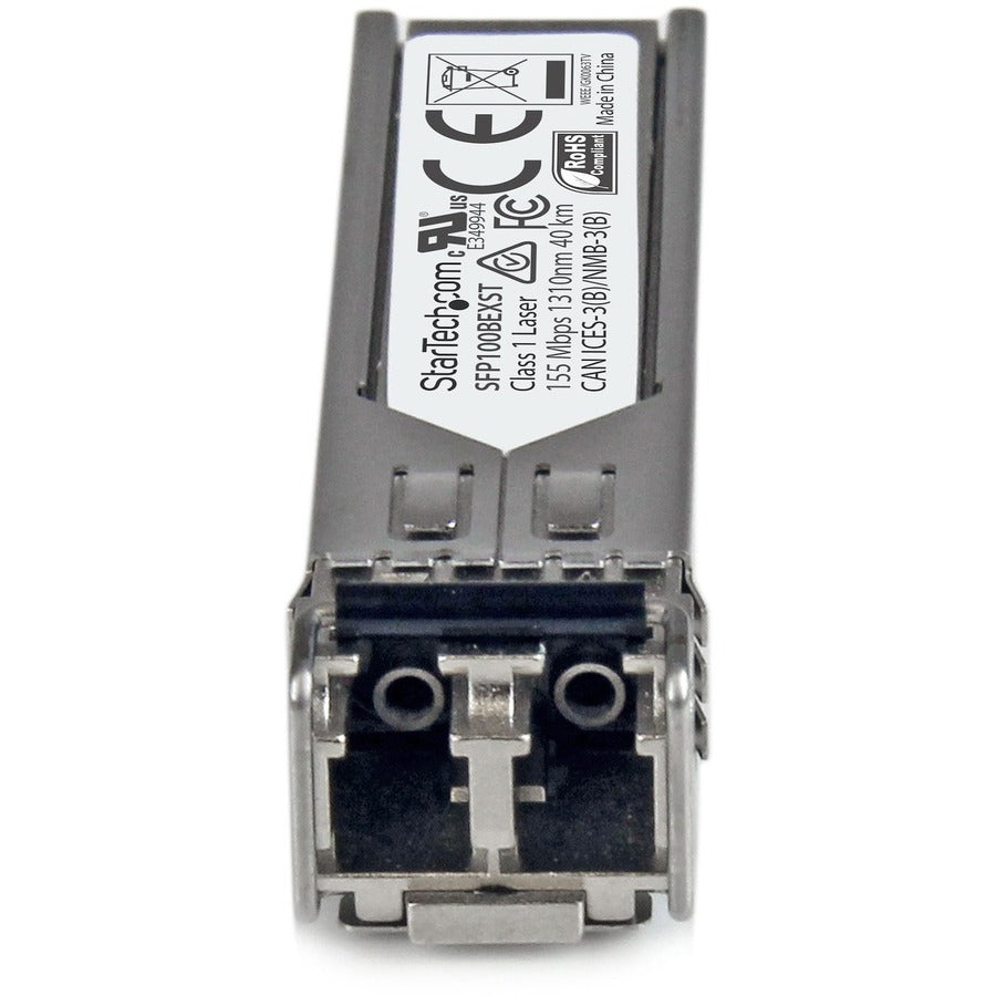 StarTech.com Module SFP non codé MSA - 100BASE-EX - Module émetteur-récepteur optique fibre monomode (SMF) 100 Mo Ethernet SFP 100 MbE - 40 km DDM SFP100BEXST