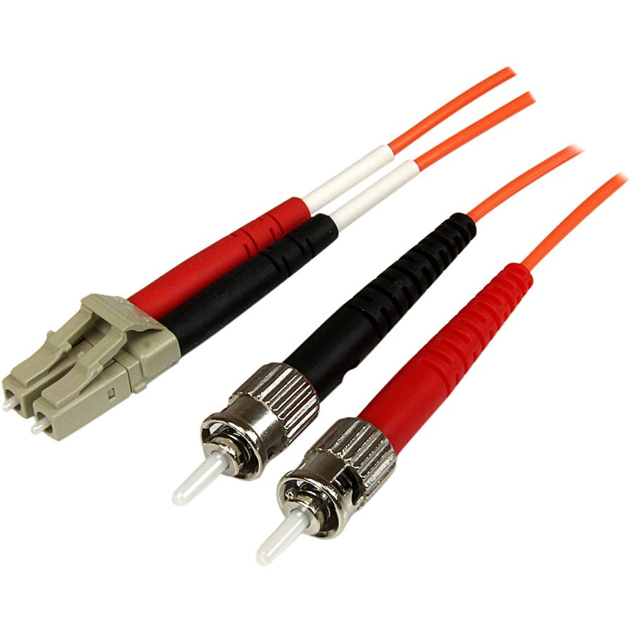 StarTech.com Câble fibre optique 1 m - Duplex multimode 50/125 - Plénum OFNP - LC/ST - OM2 - Câble de brassage fibre LC vers ST 50FIBPLCST1