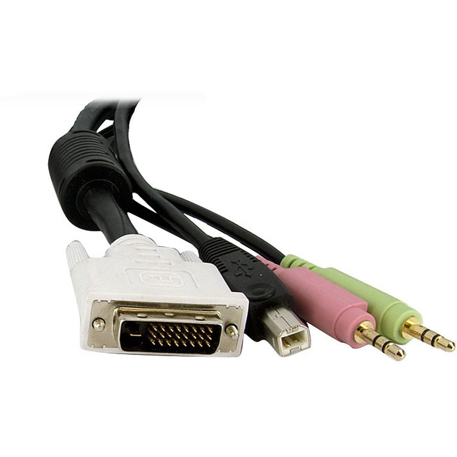 StarTech.com 15 ft 4-in-1 USB DVI KVM Switch Cable with Audio DVID4N1USB15