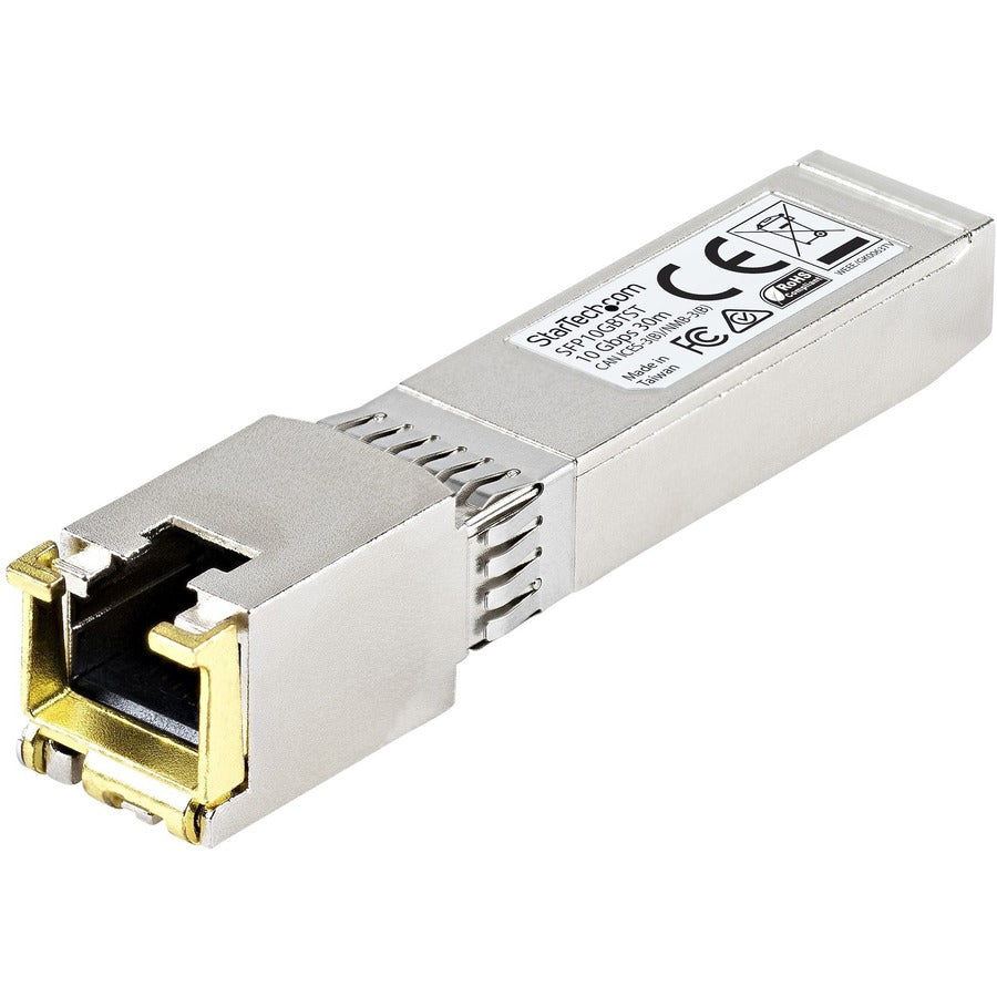 StarTech.com Module SFP+ non codé MSA - 10GBASE-T - Module émetteur-récepteur 10GE Gigabit Ethernet SFP+ SFP vers RJ45 Cat6/Cat5e - 30 m SFP10GBTST