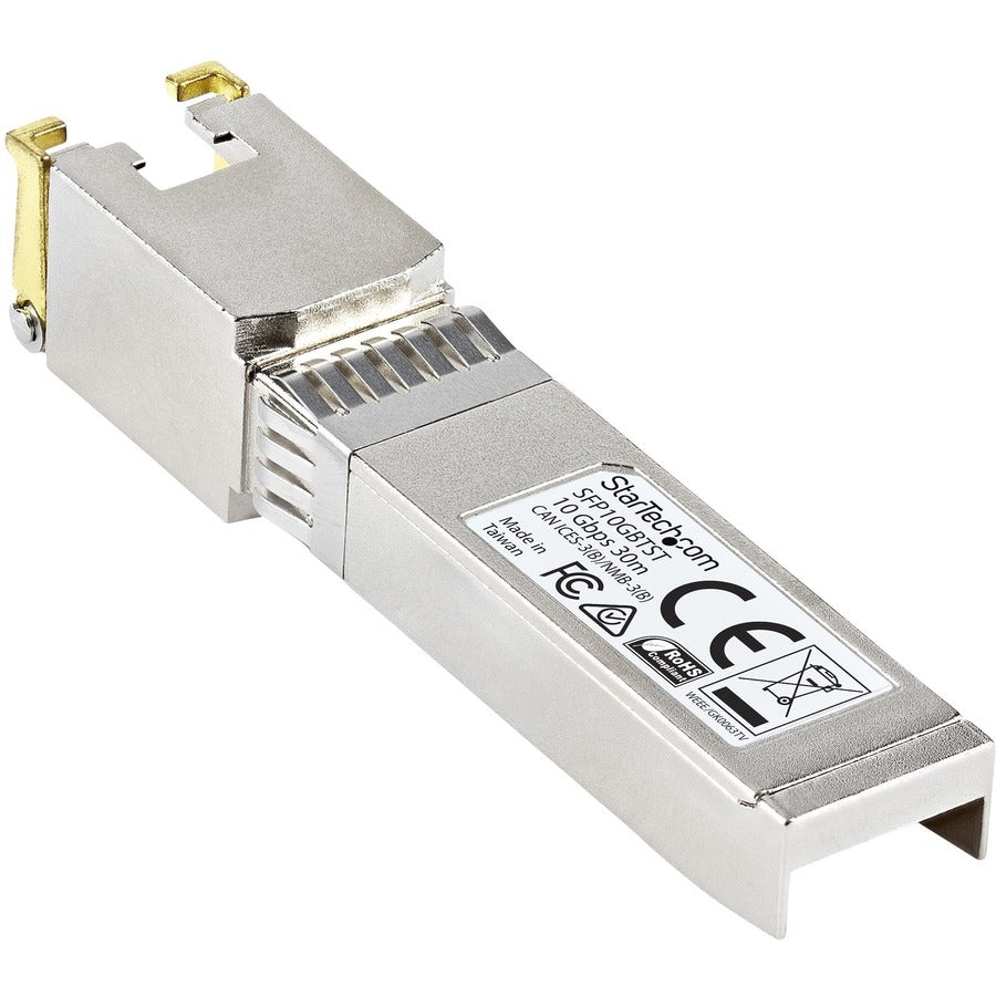 StarTech.com Module SFP+ non codé MSA - 10GBASE-T - Module émetteur-récepteur 10GE Gigabit Ethernet SFP+ SFP vers RJ45 Cat6/Cat5e - 30 m SFP10GBTST