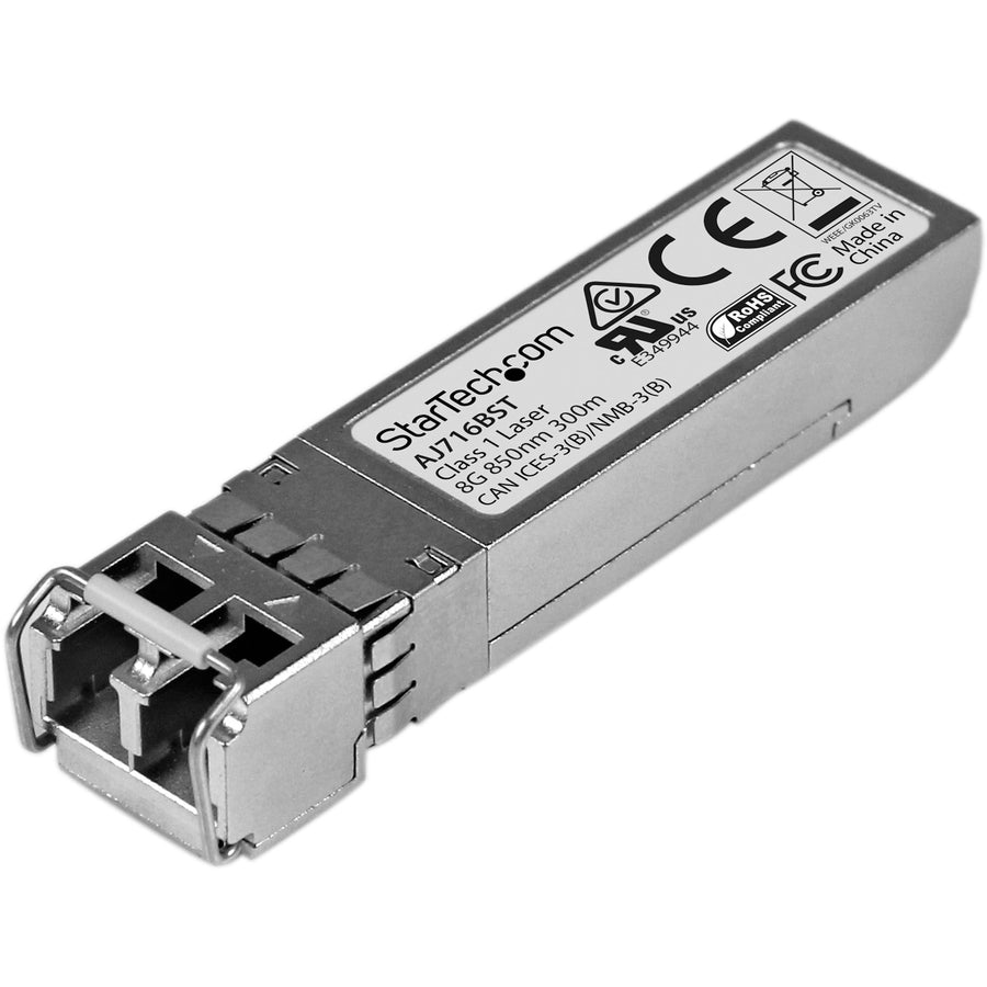 StarTech.com Module SFP+ compatible HPE AJ716B - Logiciel Fibre Channel 8G - Émetteur-récepteur fibre multimode 8GE Gigiabit Ethernet SFP+ 8GbE - 300 m AJ716BST