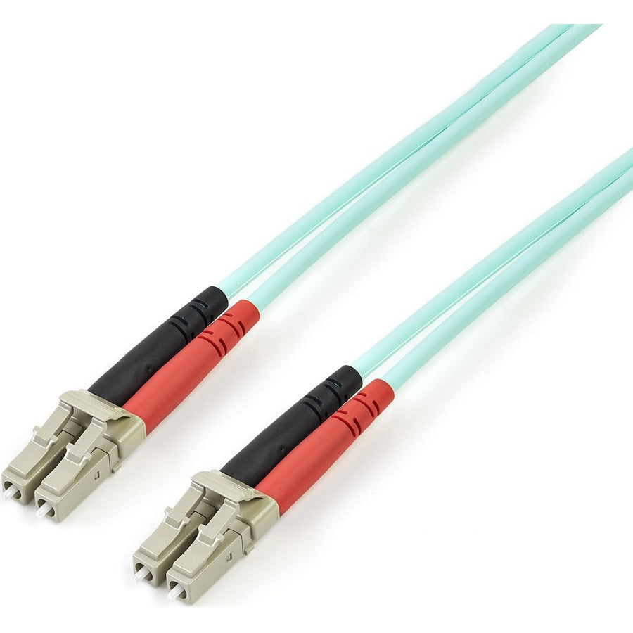 StarTech.com Aqua OM4 Duplex Multimode Fiber - 3m/ 9 ft - 100 Gb - 50/125 - OM4 Fiber - LC to LC Fiber Patch Cable 450FBLCLC3